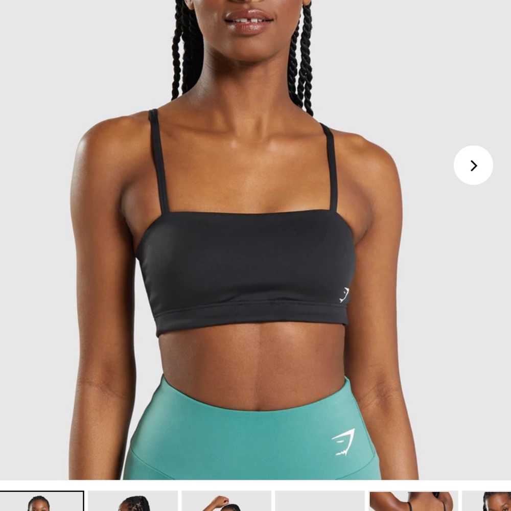Gymshark black bandeau sports bra